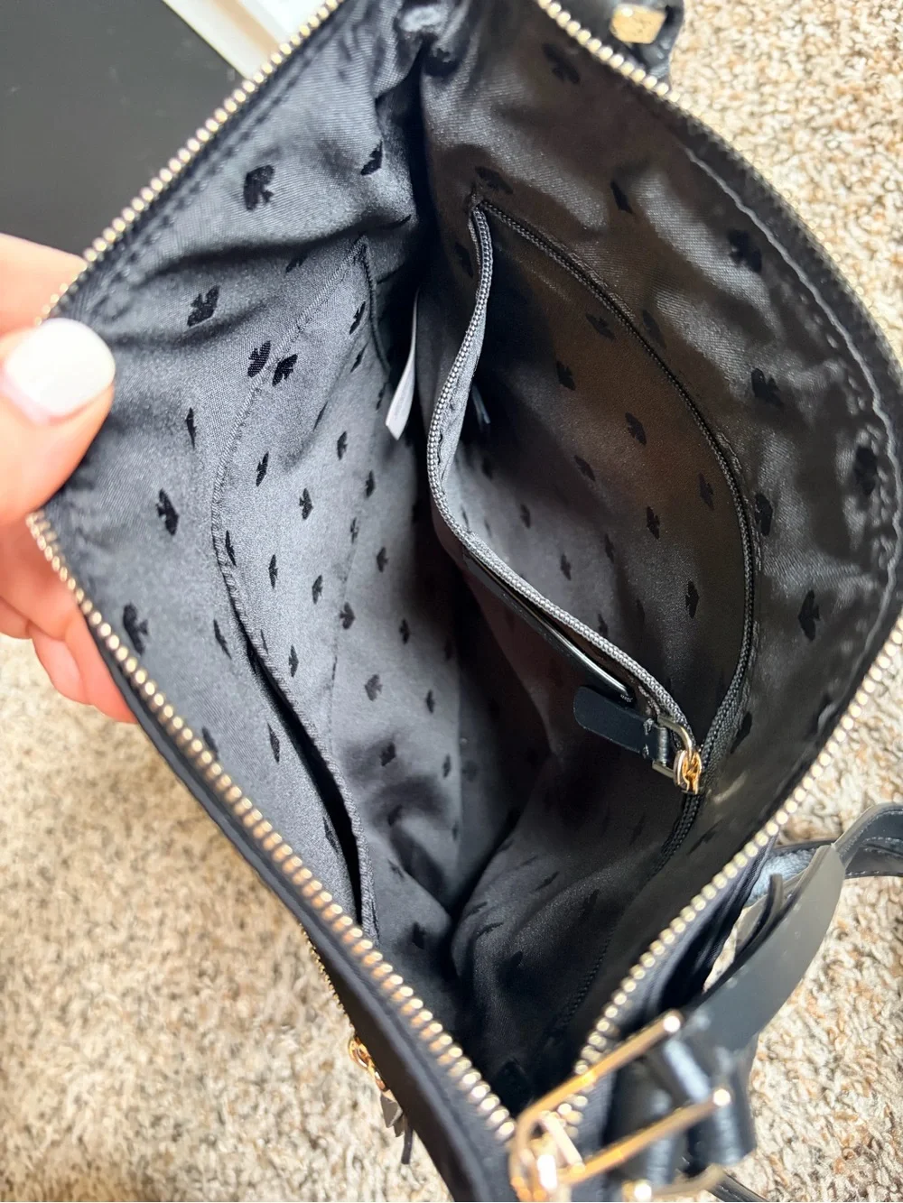 Kate Spade Outlet Dawn Flat Crossbody - Classic Black Nylon